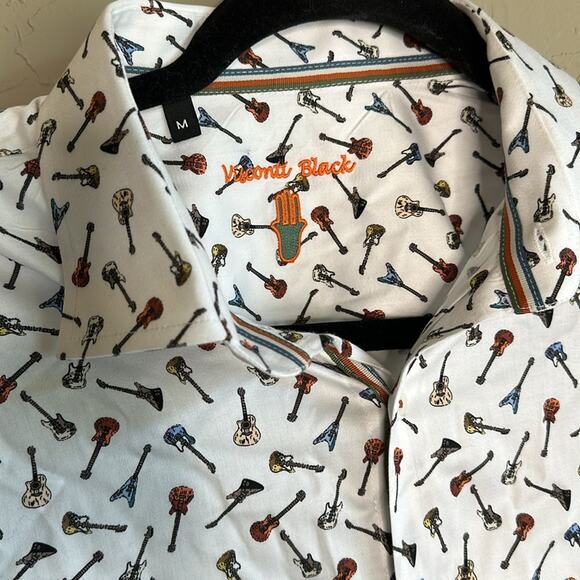 Visconti men’s guitar button down shirt‎ size medium - Picture 3 of 6